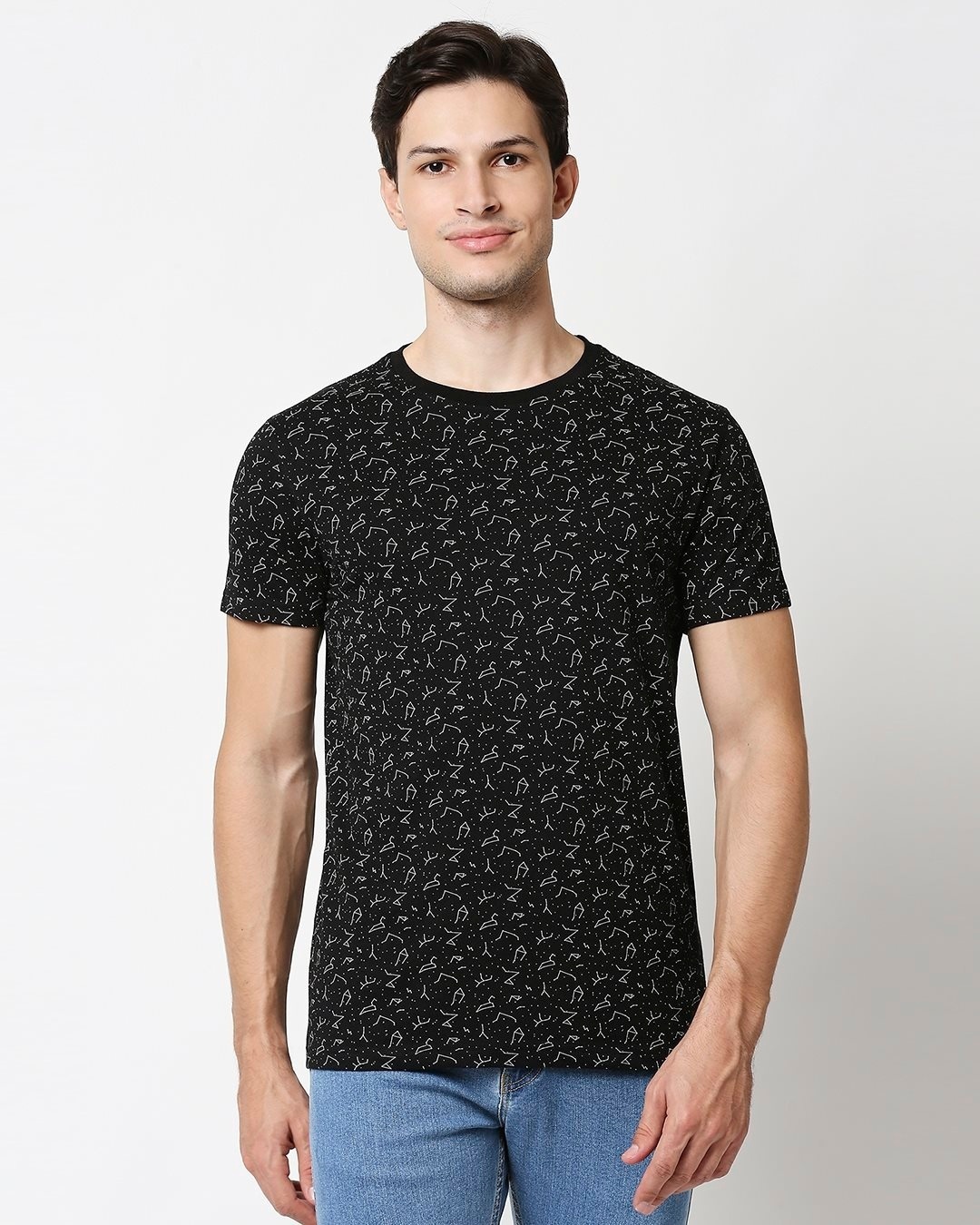 Shop Constellation AOP Half Sleeve T-Shirt-Back