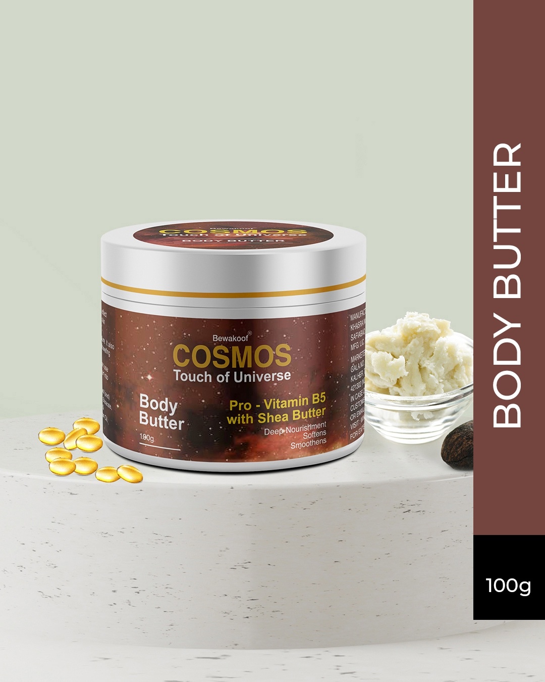 Shop Body Butter By Bewakoof With Pro   Vitamin B5 With Shea Butter 100g-Front