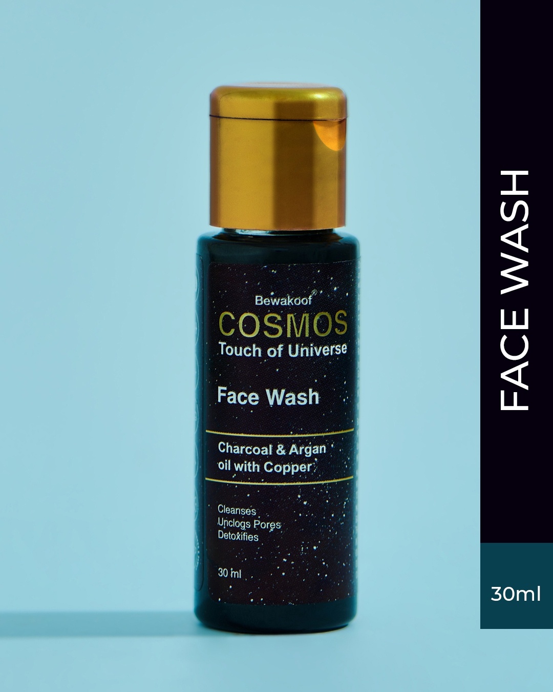Shop Face Wash By Bewakoof With Activated Charcoal, Argan Oil And Copper 30ml-Front