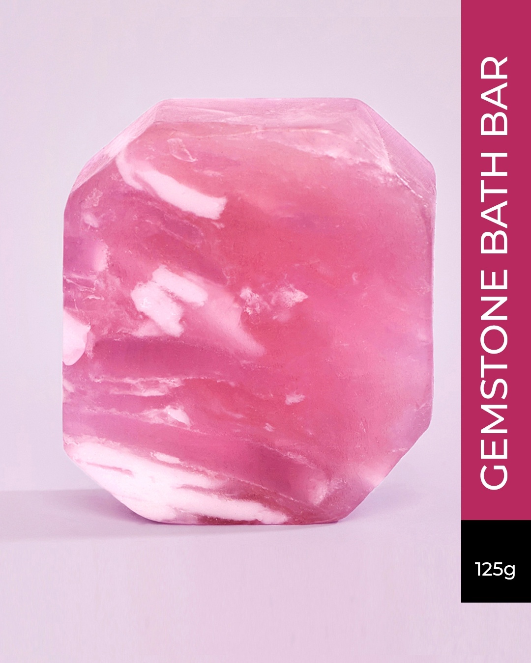 Shop Gemstone Bath Bar By Bewakoof With Amethyst Lavender 125g-Front