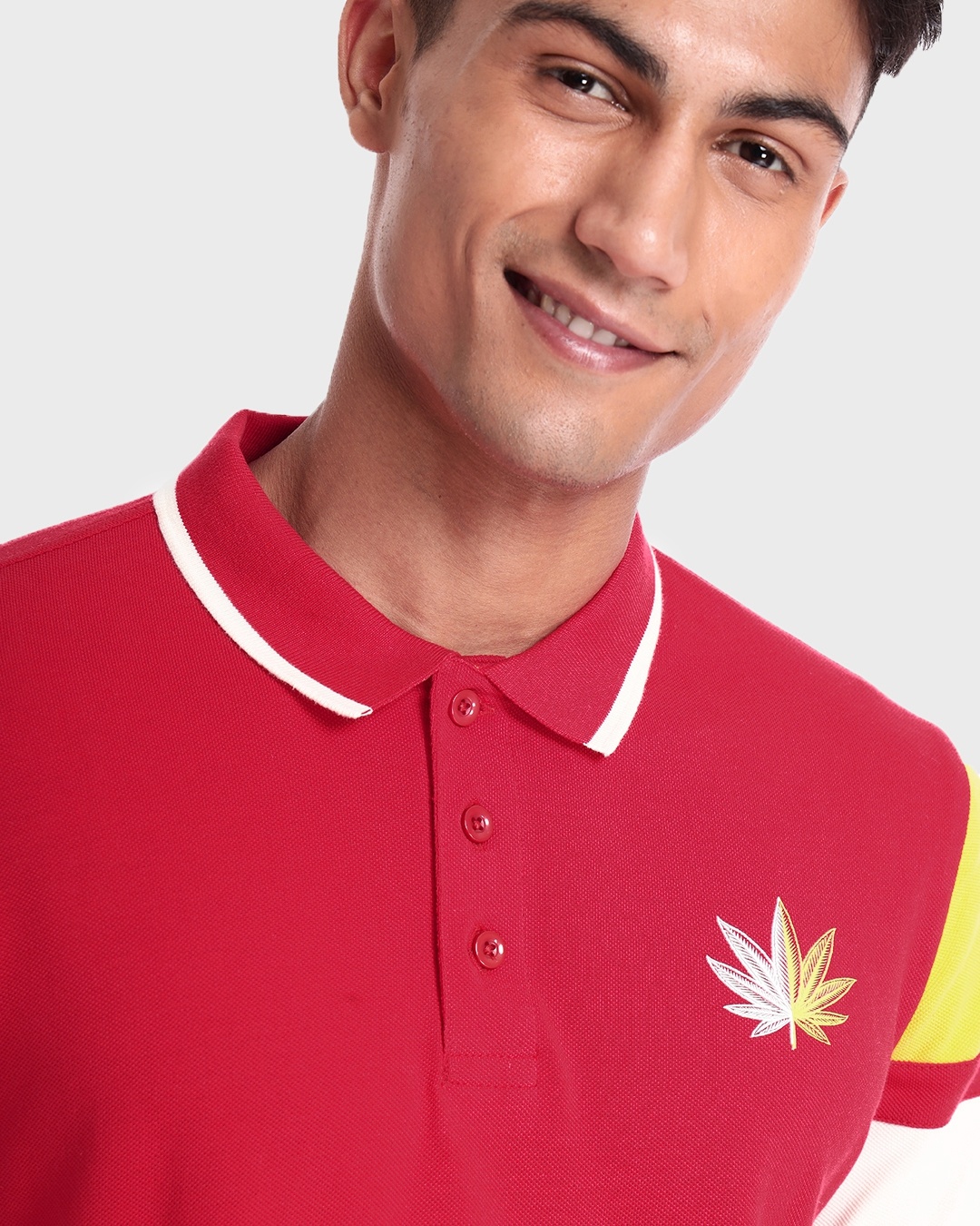 Babyhug Disney Single Jersey Knit Half Sleeves Cut & Sew Polo T-Shirt with Mickey Mouse Graphic - Multicolor