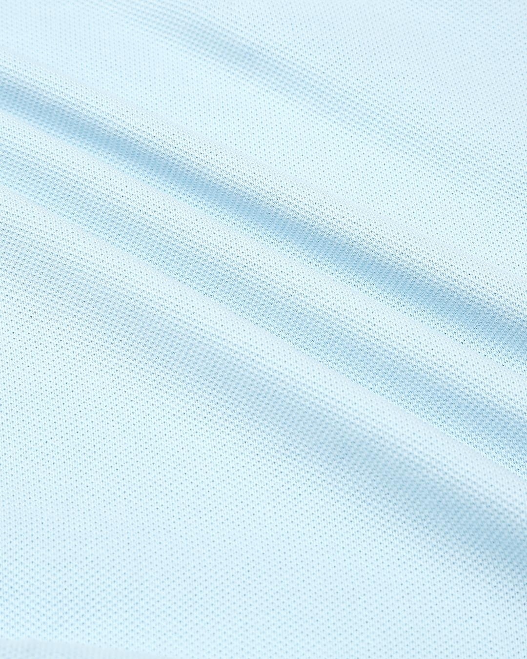 Shop Crystal Blue Half Sleeve Contrast Polo