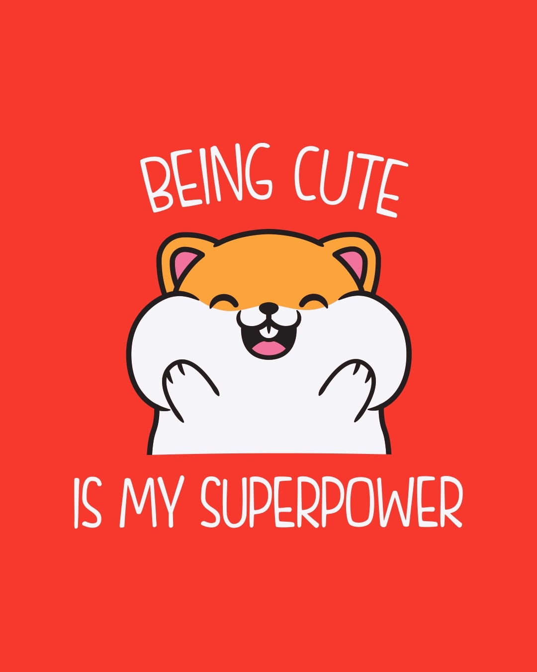 Shop Cuteness Superpower Boyfriend Varsity Rib H/S T-Shirt-Full