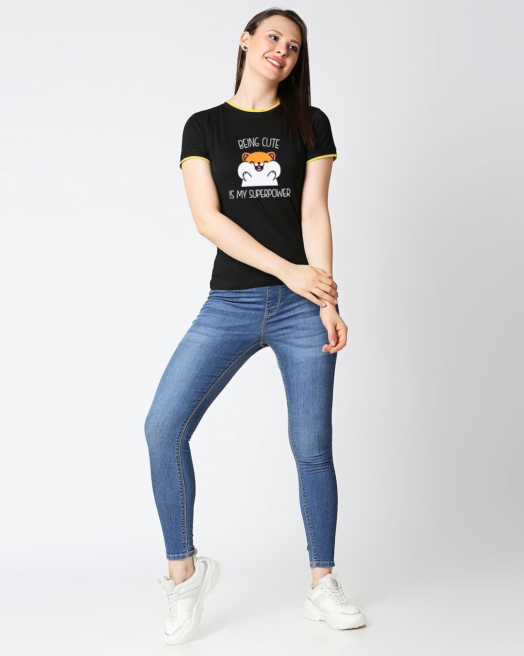 Shop Cuteness Superpower Half sleeve Printed Rib T-shirt-Design