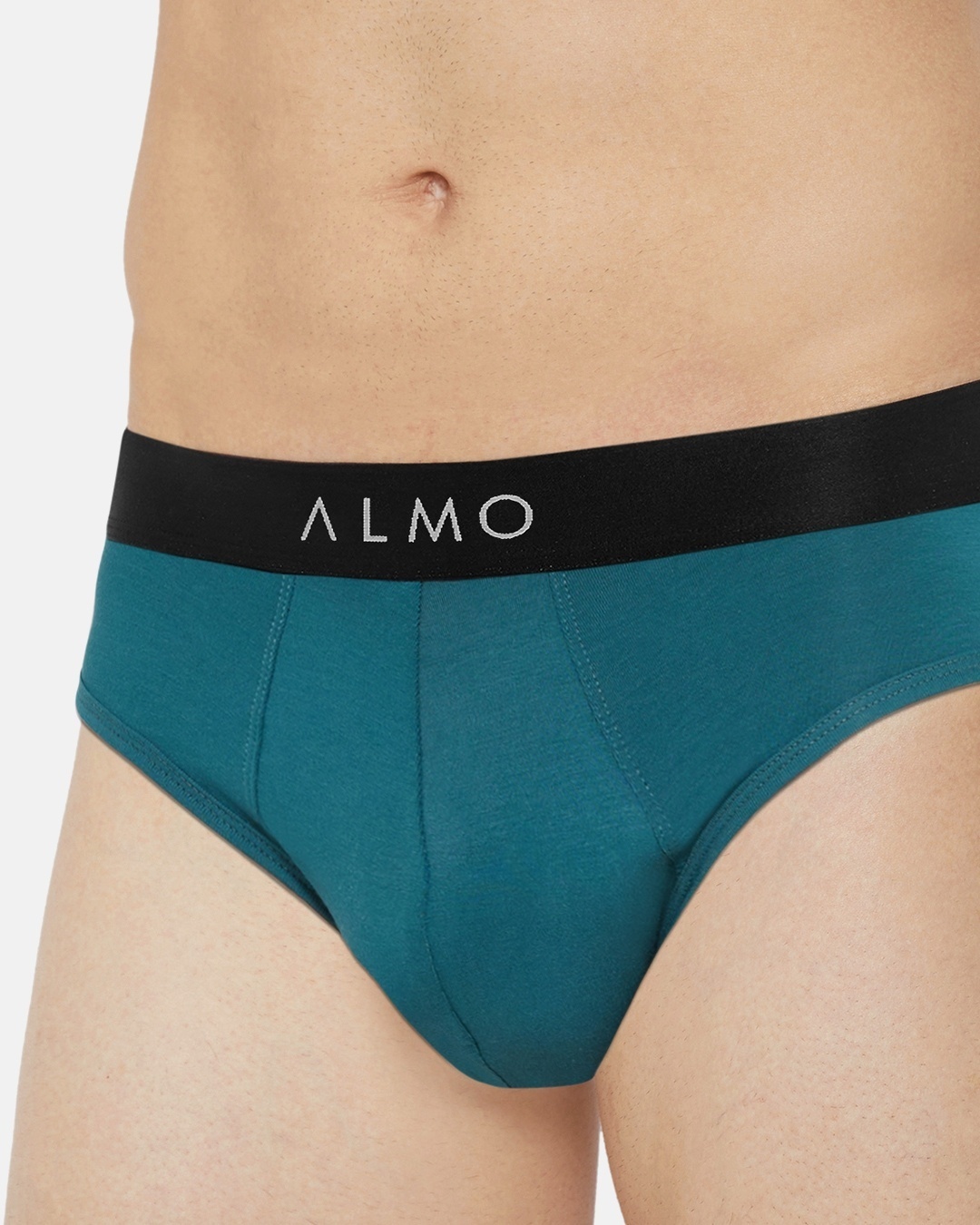 Shop Dario Solid Micro Modal Red And Green Men's Brief (Pack Of 2)