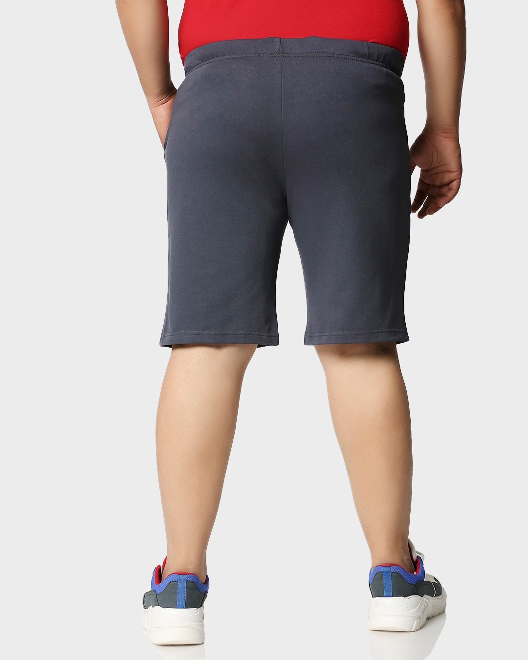 Shop Dark Grey Plus Size Casual Shorts-Full