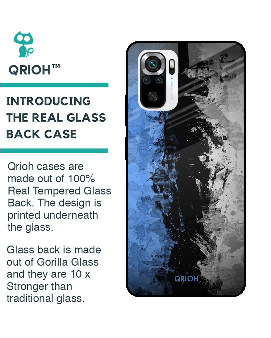 Shop Dark Grunge Printed Premium Glass Case for Redmi Note 11 SE (Shock Proof,Scratch Resistant)-Back