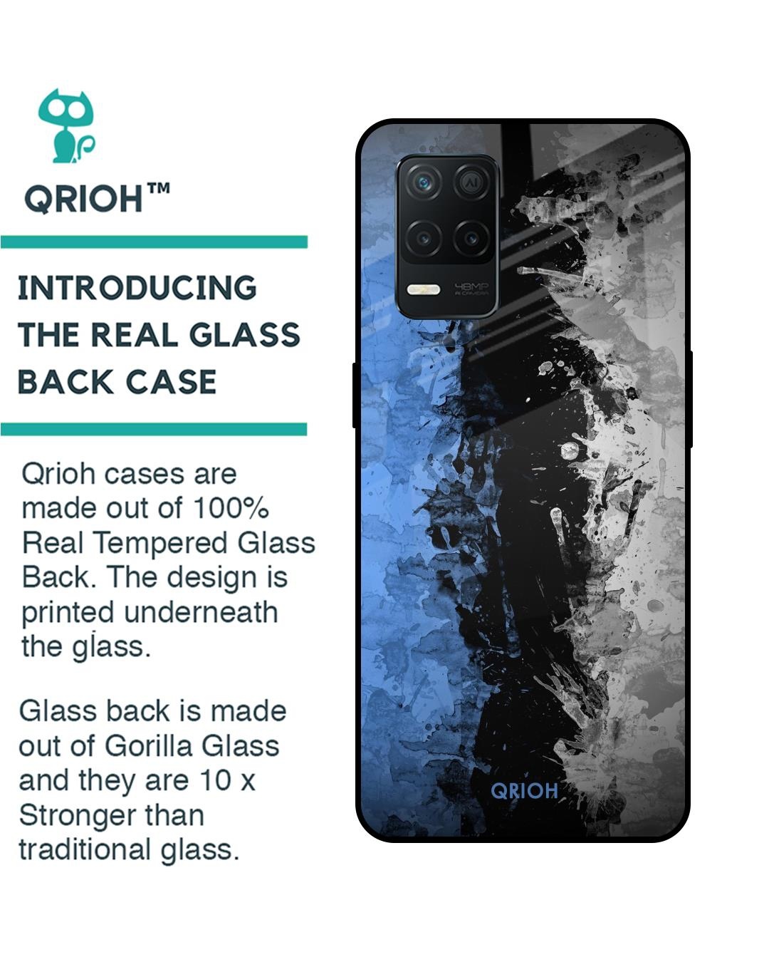 Shop Dark Grunge Printed Premium Glass Cover for Realme 8 5G (Shock Proof, Scratch Resistant)-Back