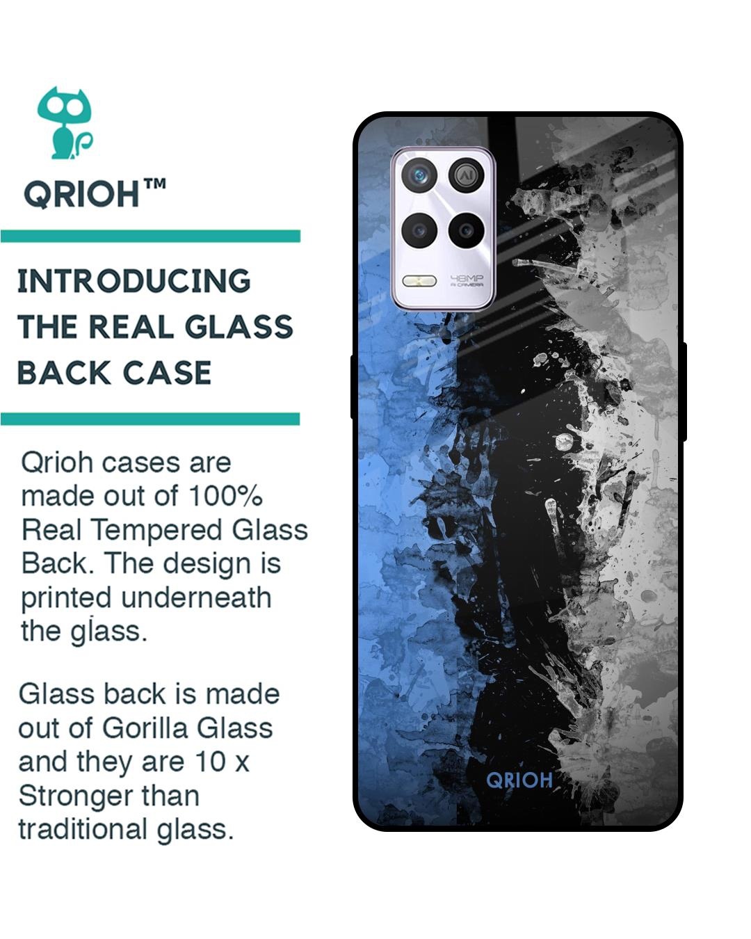 Shop Dark Grunge Printed Premium Glass Cover for Realme 9 5G (Shock Proof, Scratch Resistant)-Back