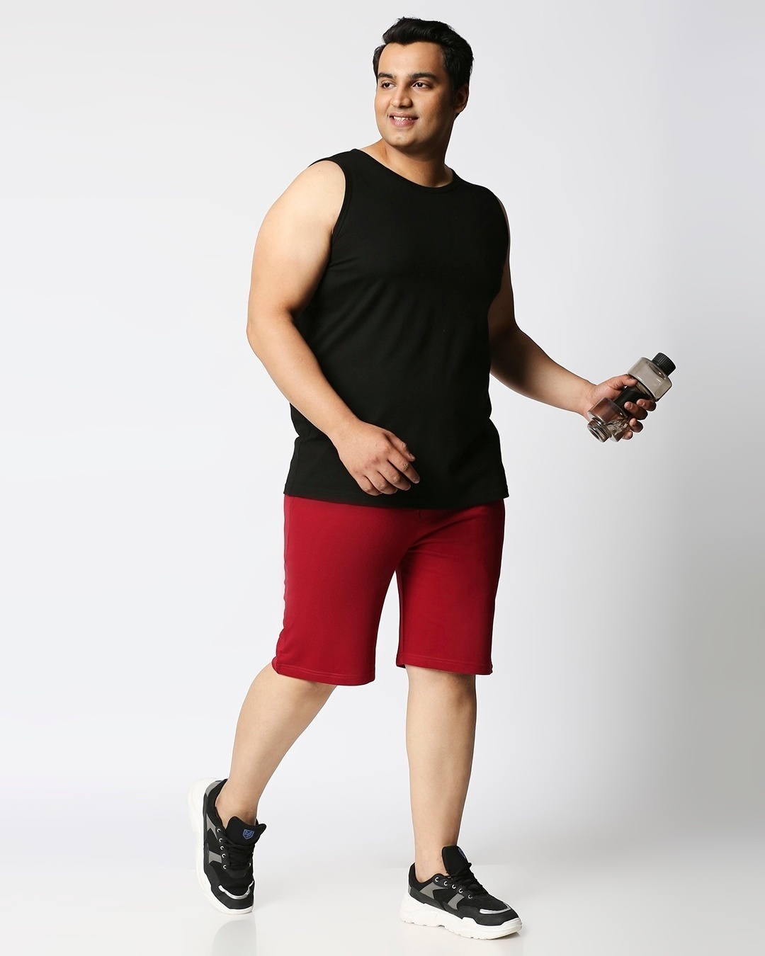 Shop Dark Red Plus Size Casual Shorts