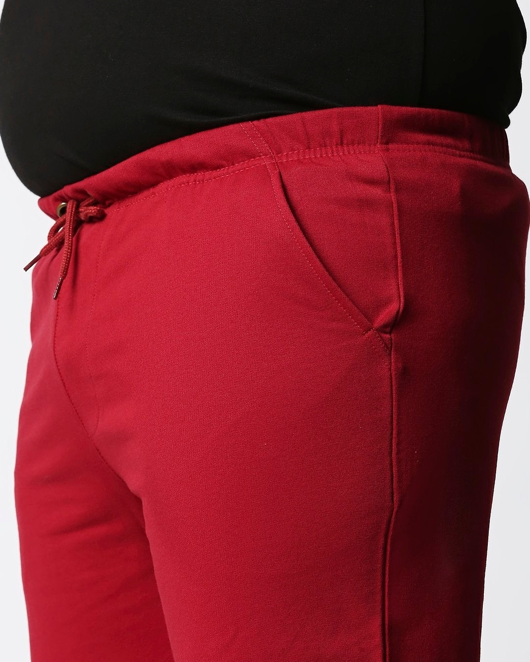 Shop Dark Red Plus Size Casual Shorts