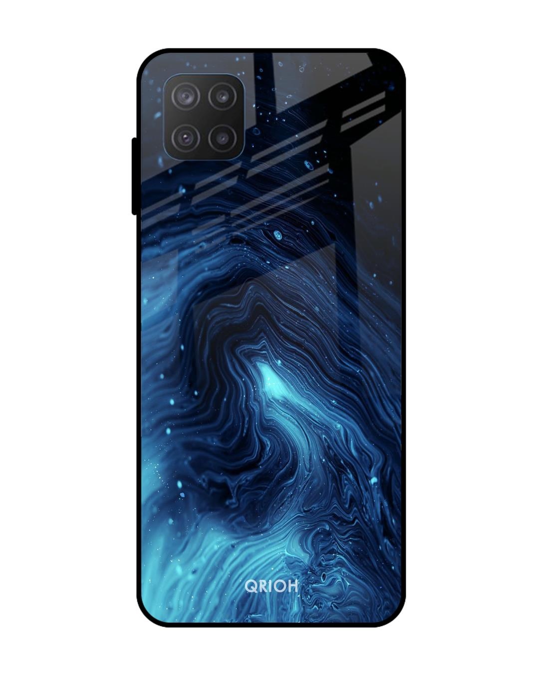 Shop Dazzling Ocean Printed Premium Glass Cover For  M12(Impact Resistant, Matte Finish)-Front