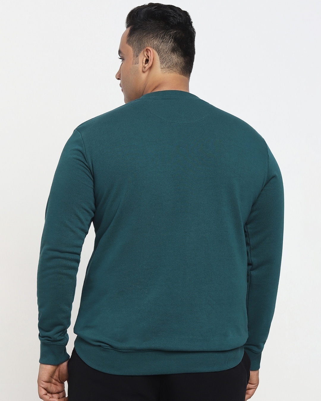 Shop Deep Teal Plus Size Crewneck Sweatshirt-Design