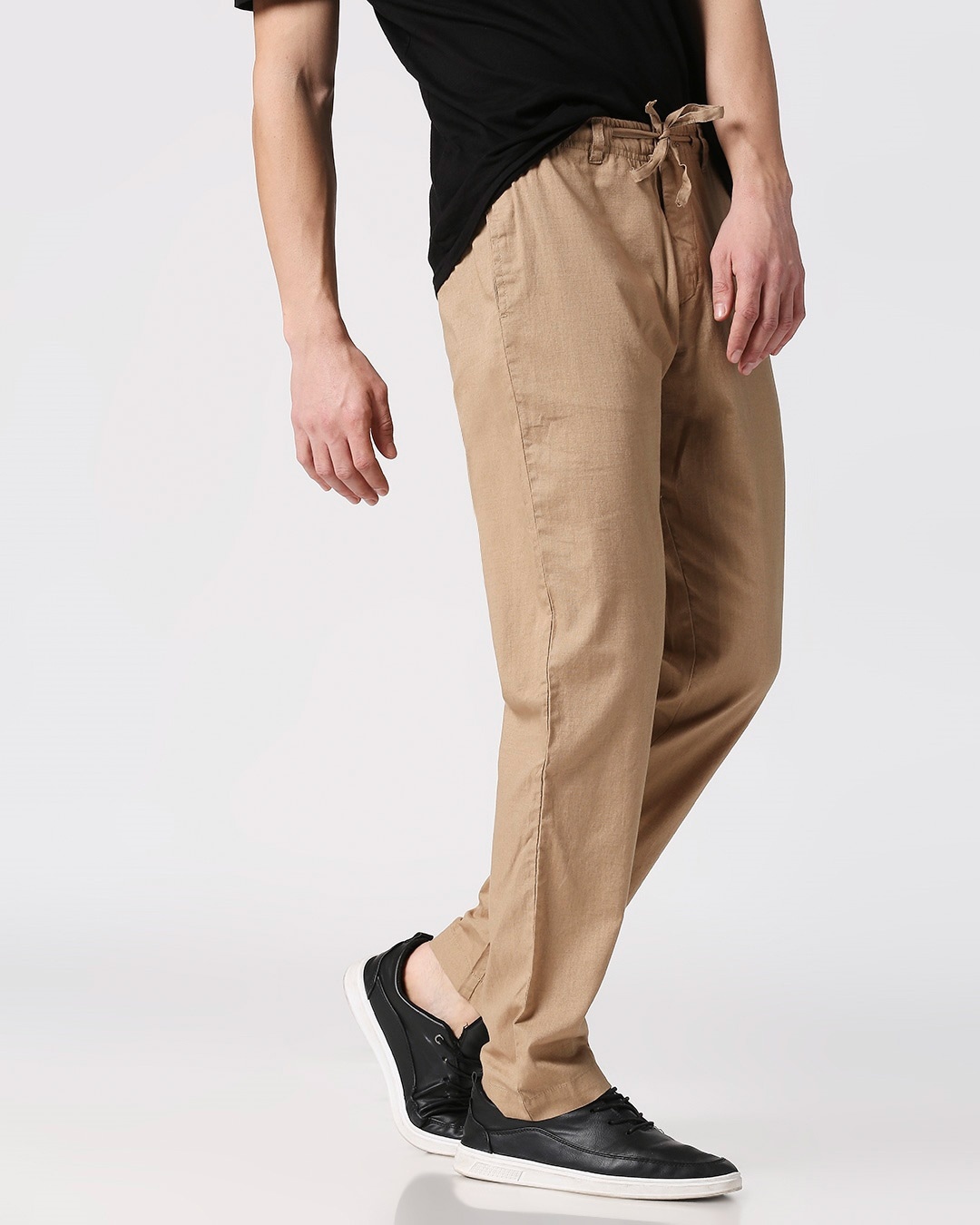 Shop Desert Beige Casual Cotton Trouser-Design