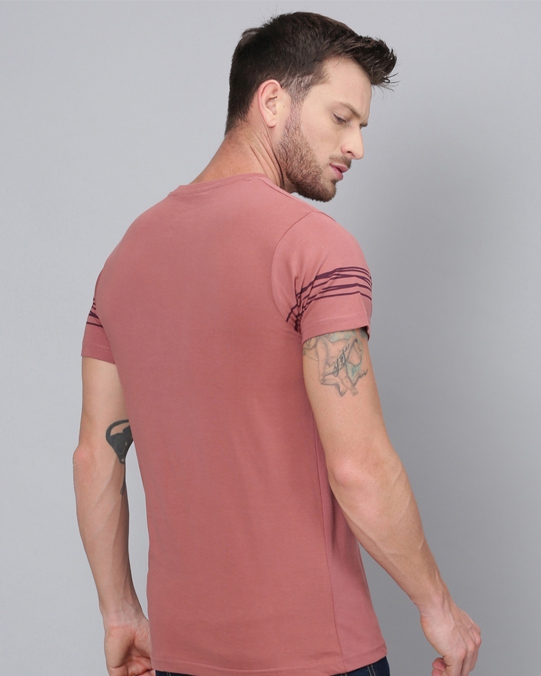 Shop Pink Typography T Shirt-Back