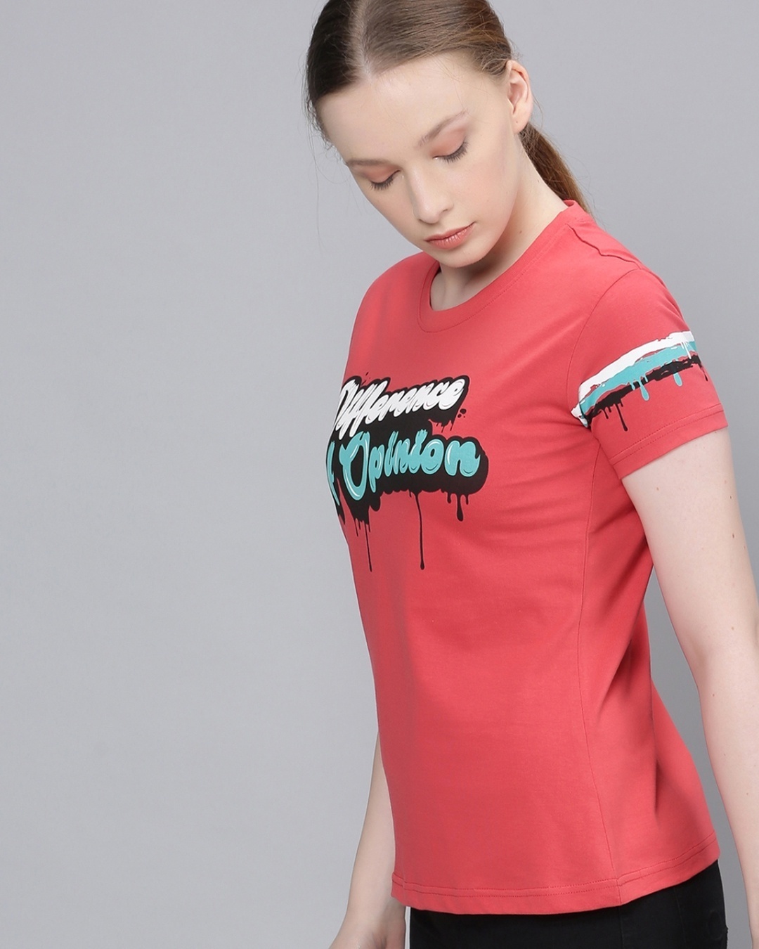 Shop Red Typographic T Shirt-Design