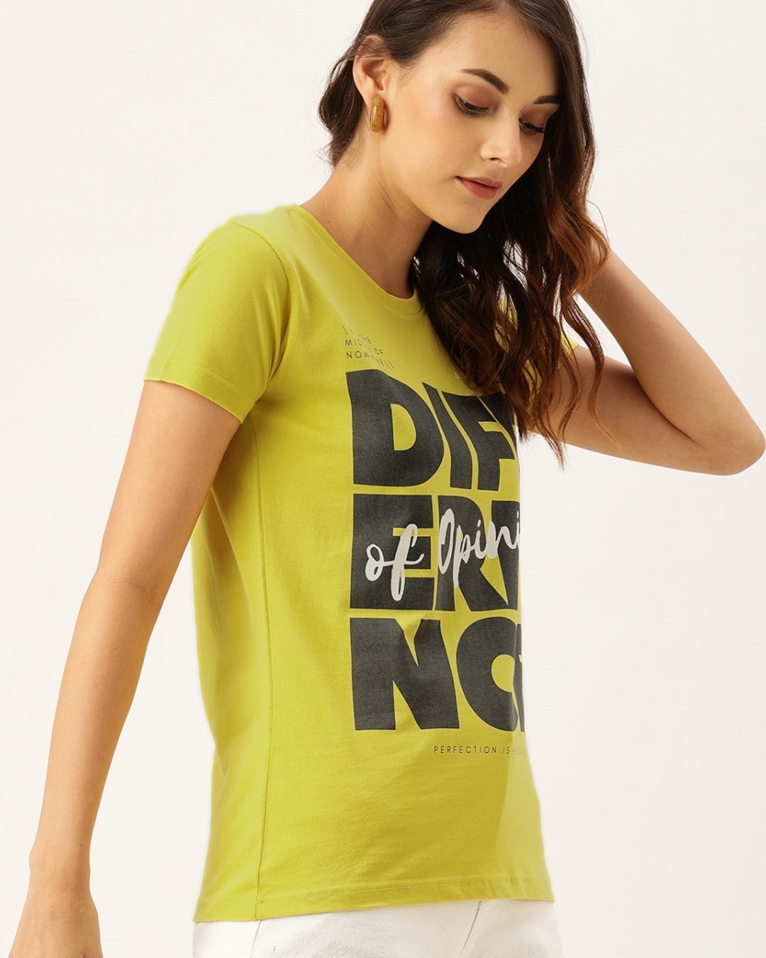 Shop Yellow Typographic T Shirt-Design