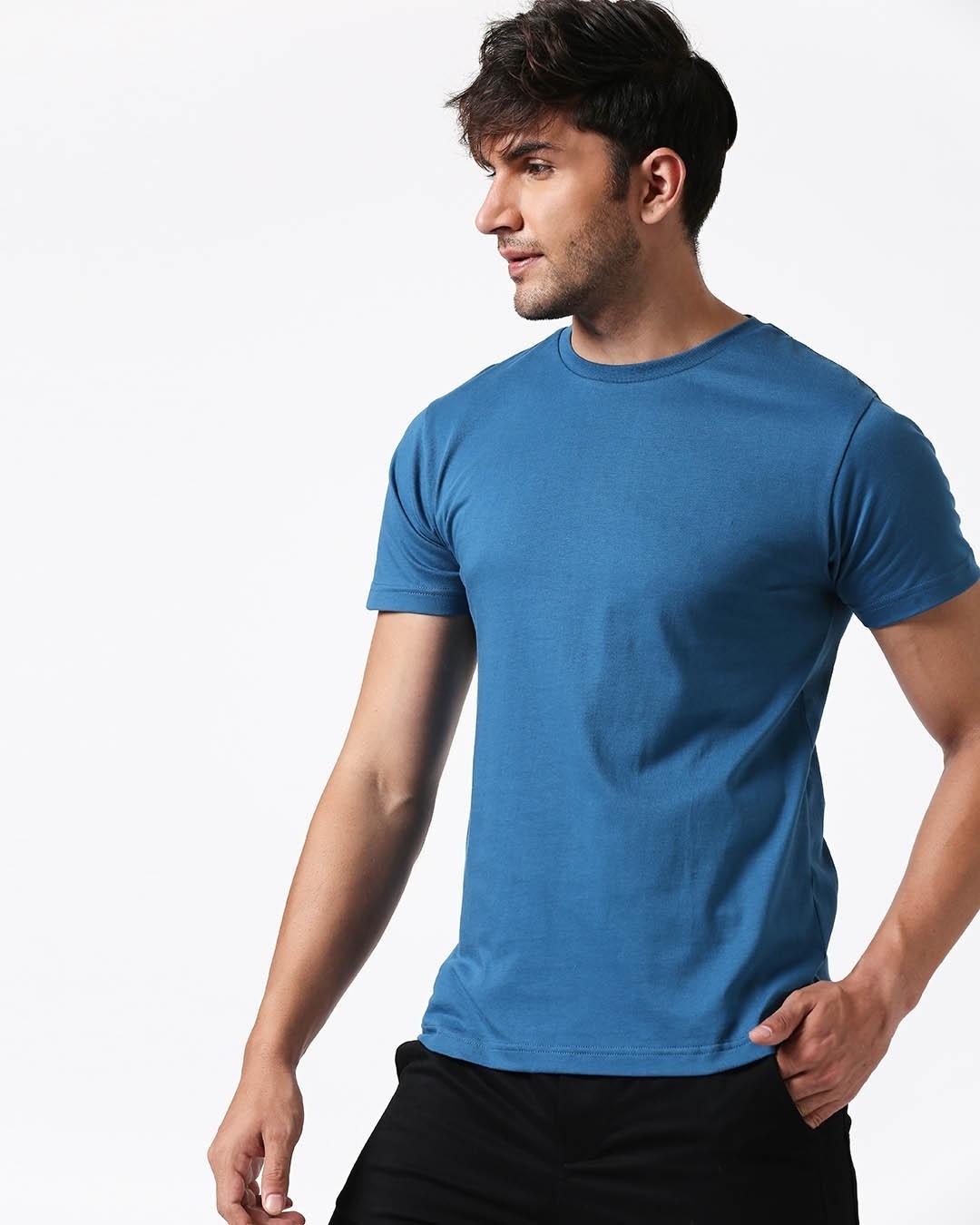 Shop Digi Teal Half Sleeve T-Shirt-Back