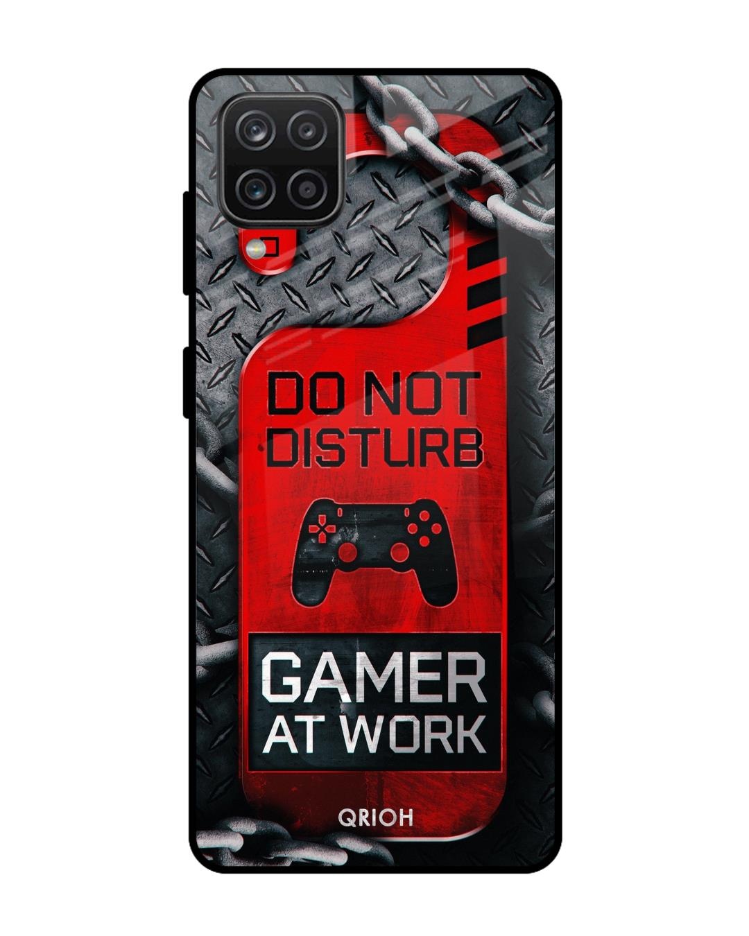 Shop Do Not Disturb Typography Premium Glass Cover For  A12(Impact Resistant, Matte Finish)-Front