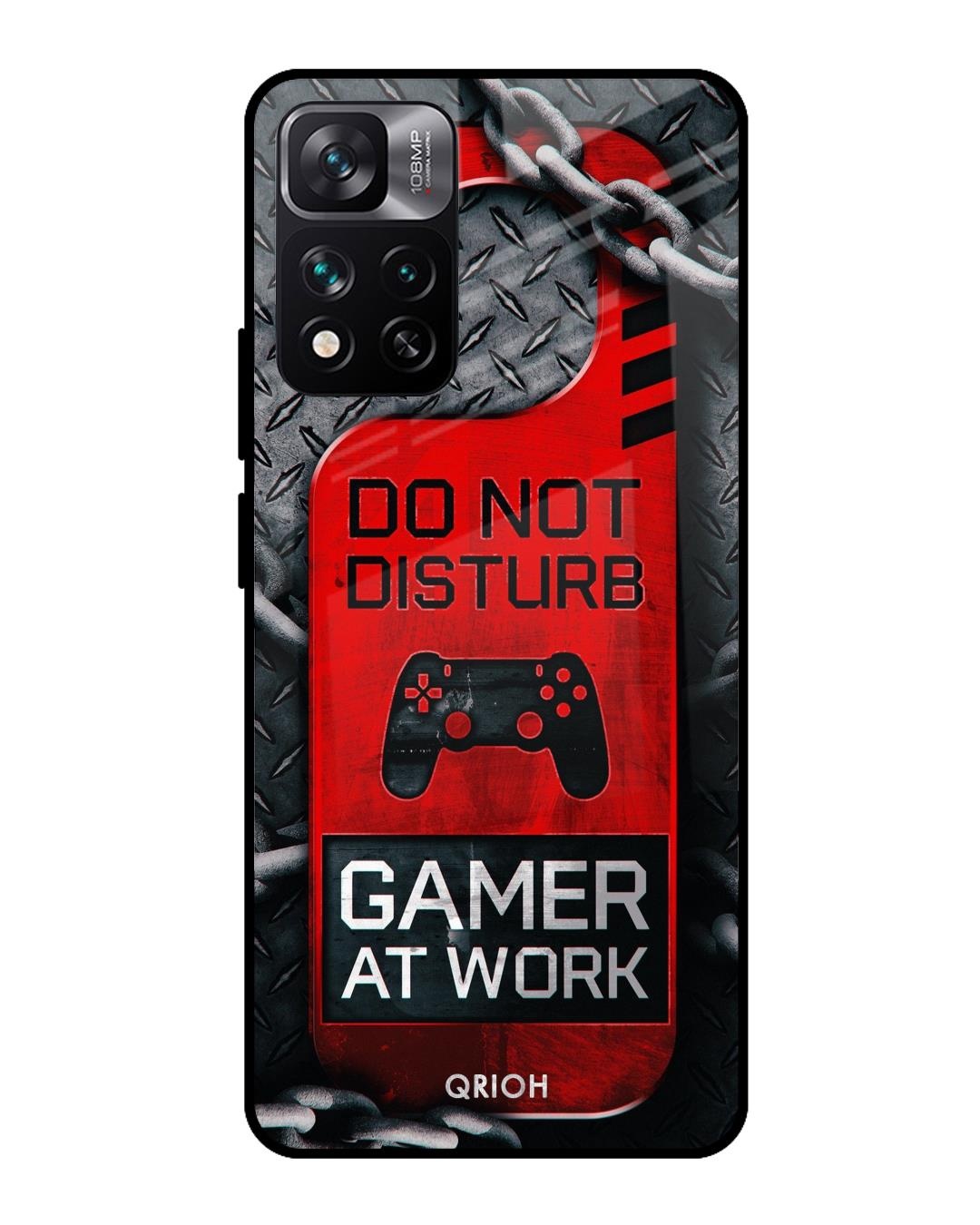 Shop Do Not Disturb Typography Premium Glass Cover For Mi 11i HyperCharge(Impact Resistant, Matte Finish)-Front