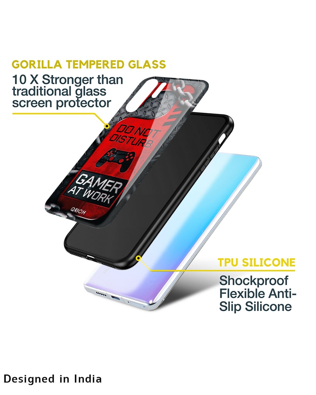 Shop Do Not Disturb Typography Premium Glass Cover for Poco X4 Pro 5G (Shock Proof, Scratch Resistant)-Design