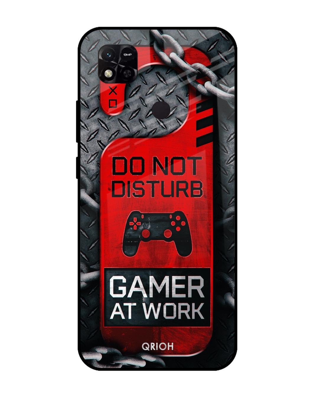Shop Do Not Disturb Typography Premium Glass Cover For Redmi 10A (Impact Resistant, Matte Finish)-Front