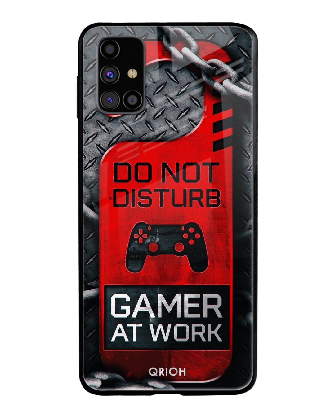 Shop Do Not Disturb Typography Premium Glass Cover For Samsung Galaxy M31s(Impact Resistant-Back
