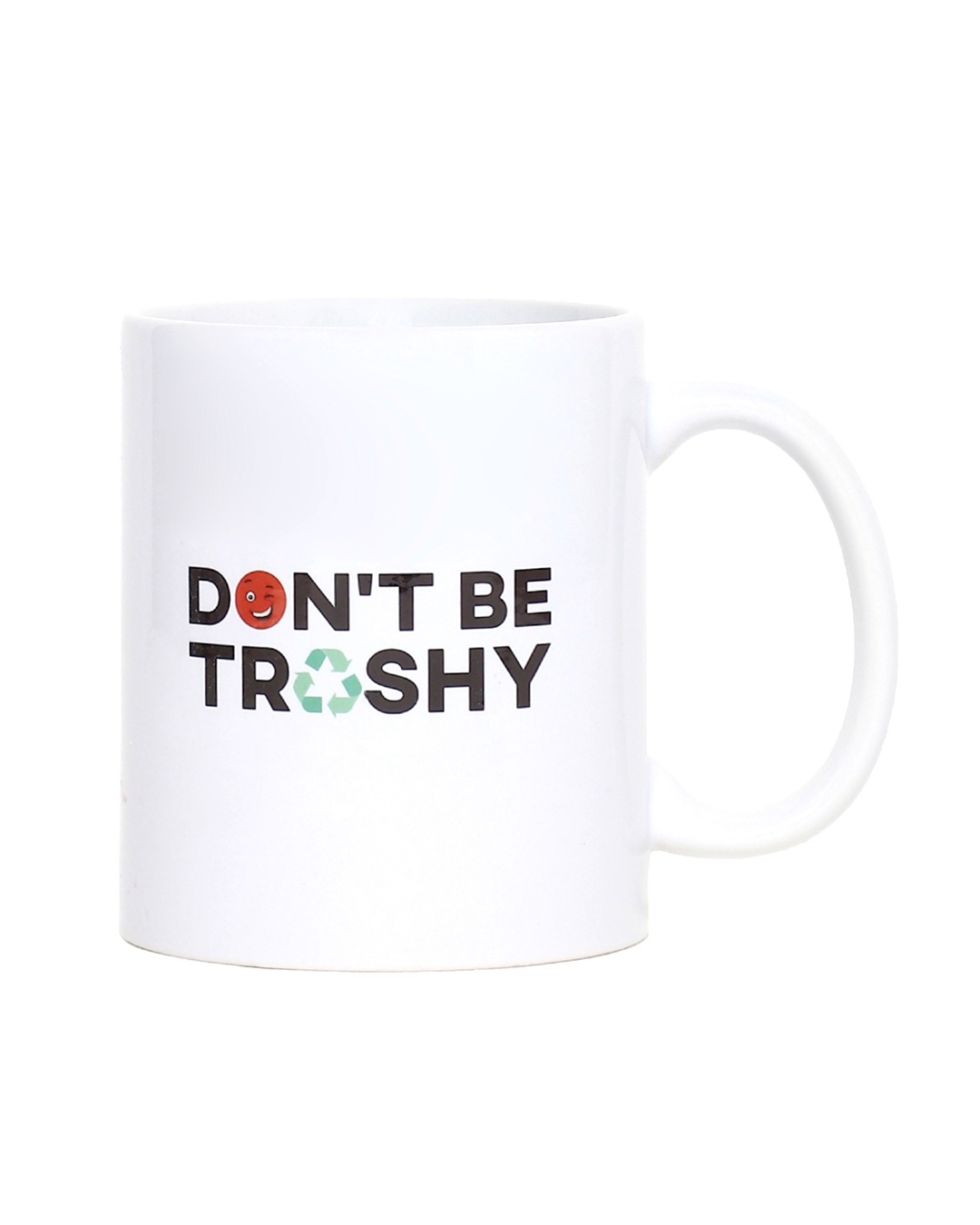 Shop Don't Be Trashy Ceramic Mug,  (320ml, Black, Single Piece)-Front