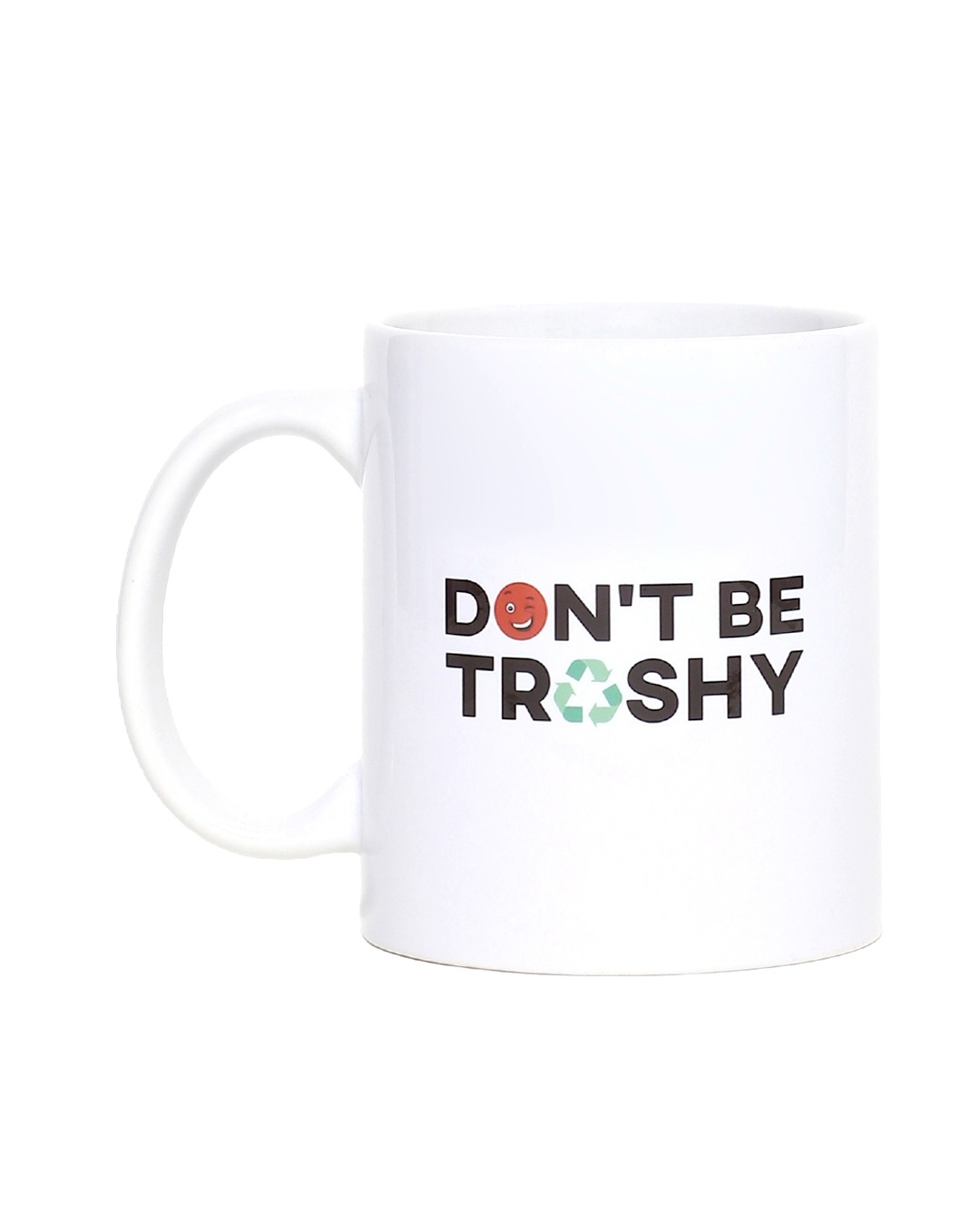 Shop Don't Be Trashy Ceramic Mug,  (320ml, Black, Single Piece)-Back