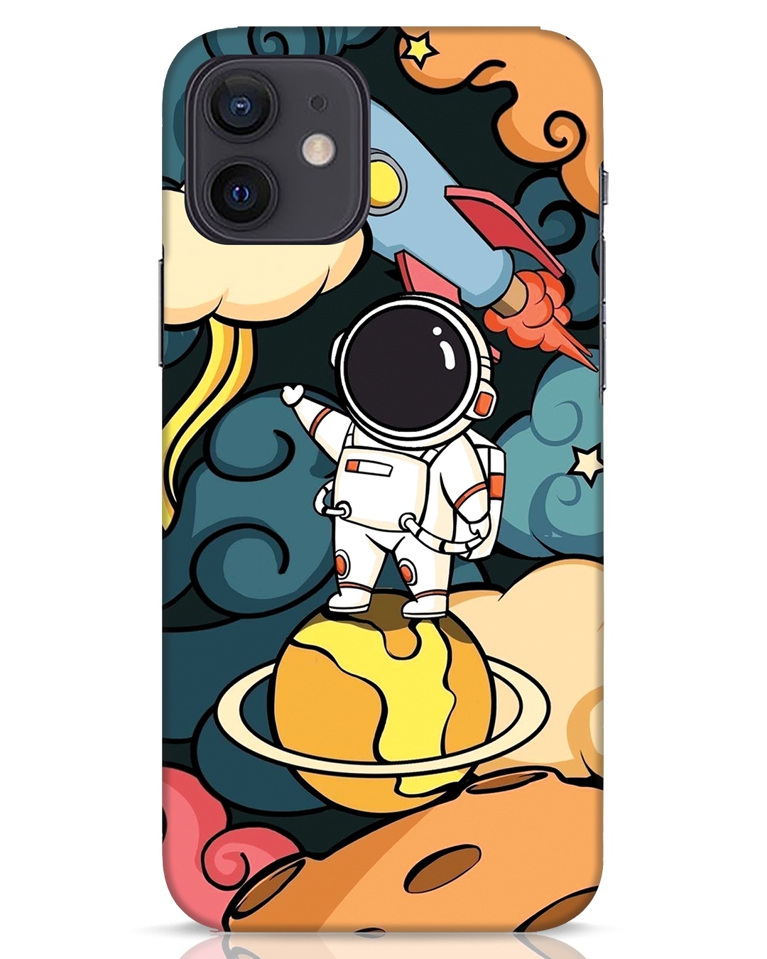 Buy Doodle Space Designer Hard Cover for Apple iPhone 12 Online in