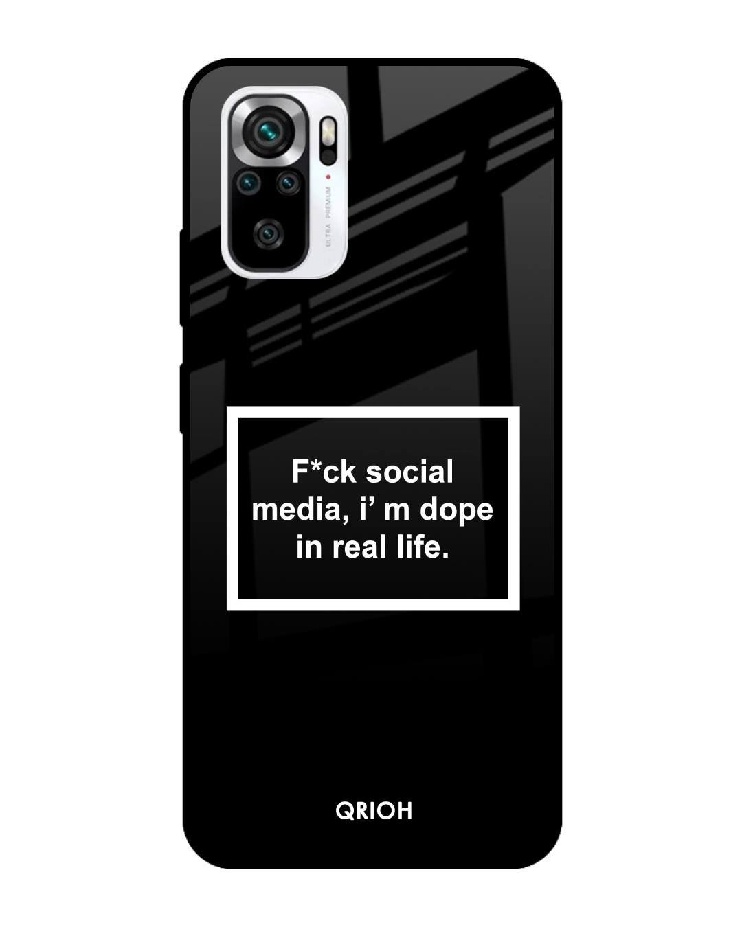 Shop Dope In Life Typography Premium Glass Case for Redmi Note 11 SE (Shock Proof,Scratch Resistant)-Front