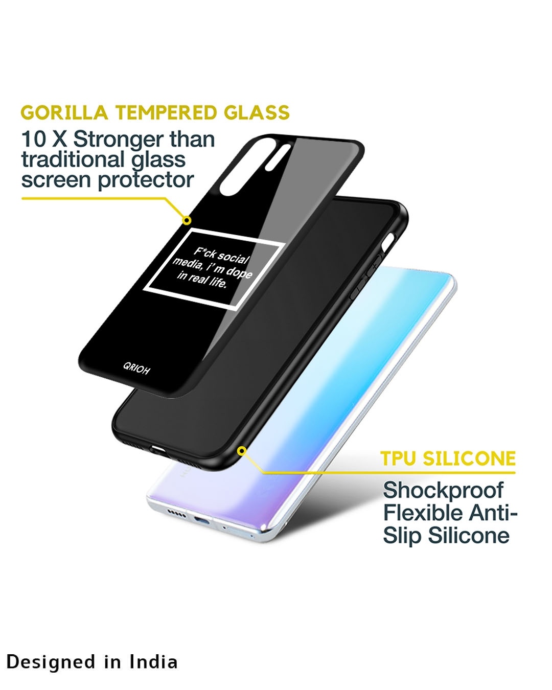 Shop Dope In Life Typography Premium Glass Cover for Realme 9 5G (Shock Proof, Scratch Resistant)-Design