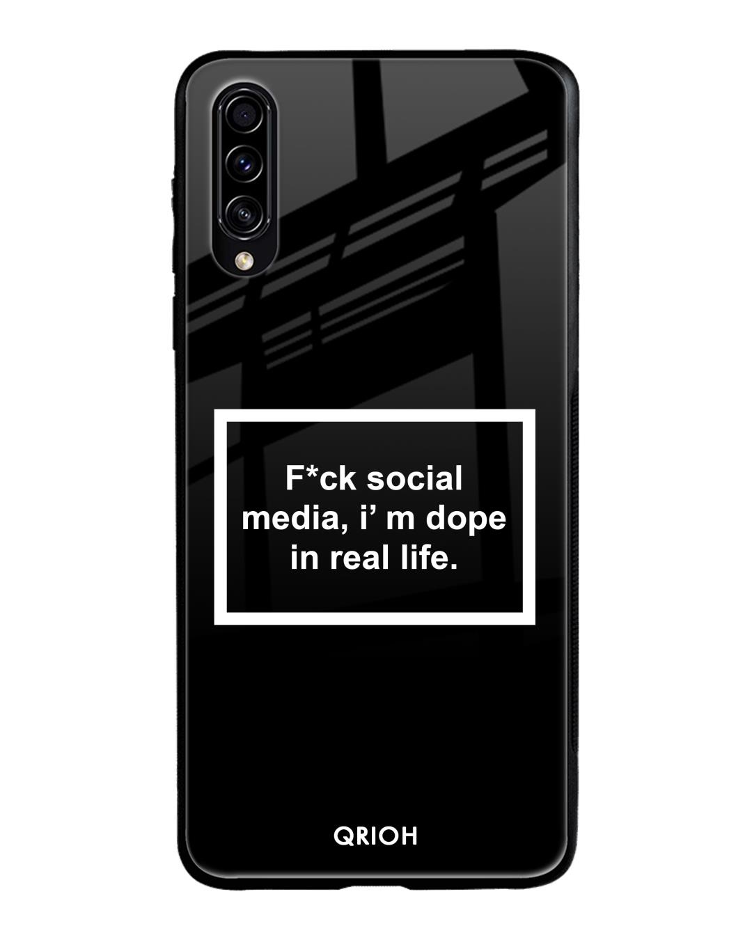 Shop Dope In Life Typography Premium Glass Cover For Samsung Galaxy A50s(Impact Resistant, Matte Finish)-Front