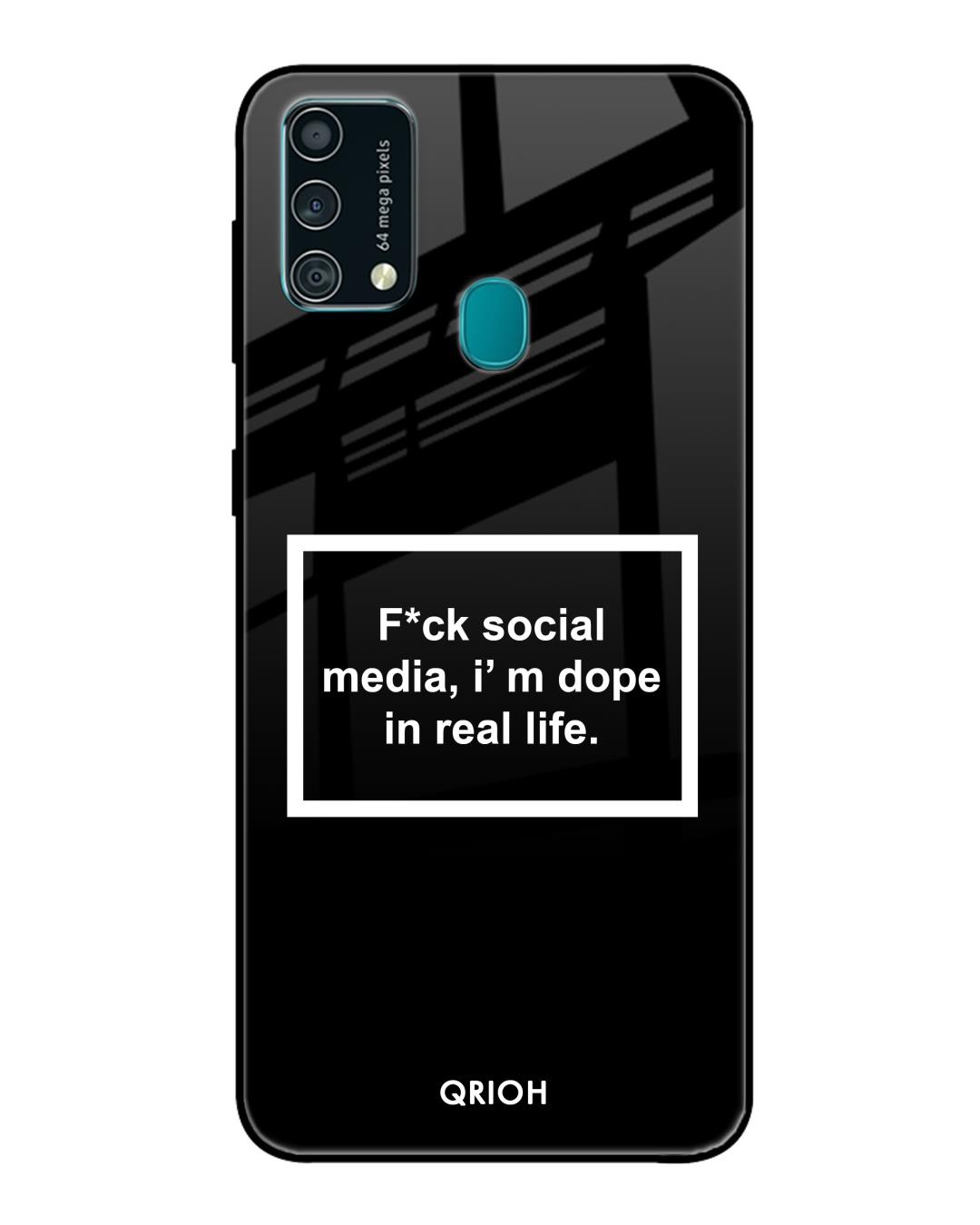 Shop Dope In Life Typography Premium Glass Cover For Samsung Galaxy F41(Impact Resistant, Matte Finish)-Back