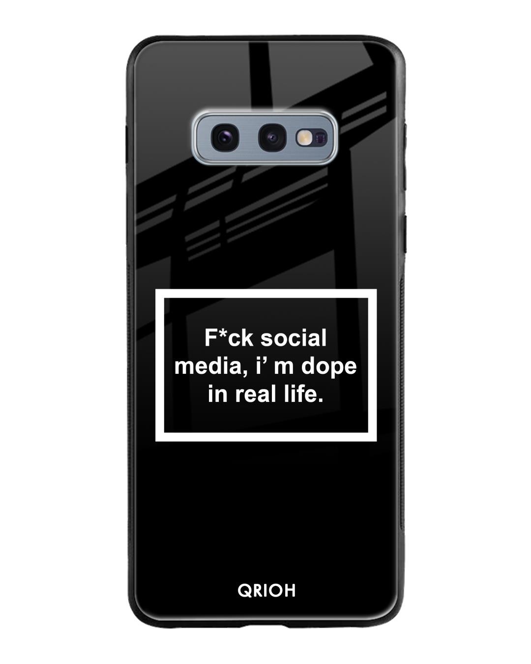 Shop Dope In Life Typography Premium Glass Cover For Samsung Galaxy S10E(Impact Resistant, Matte Finish)-Back