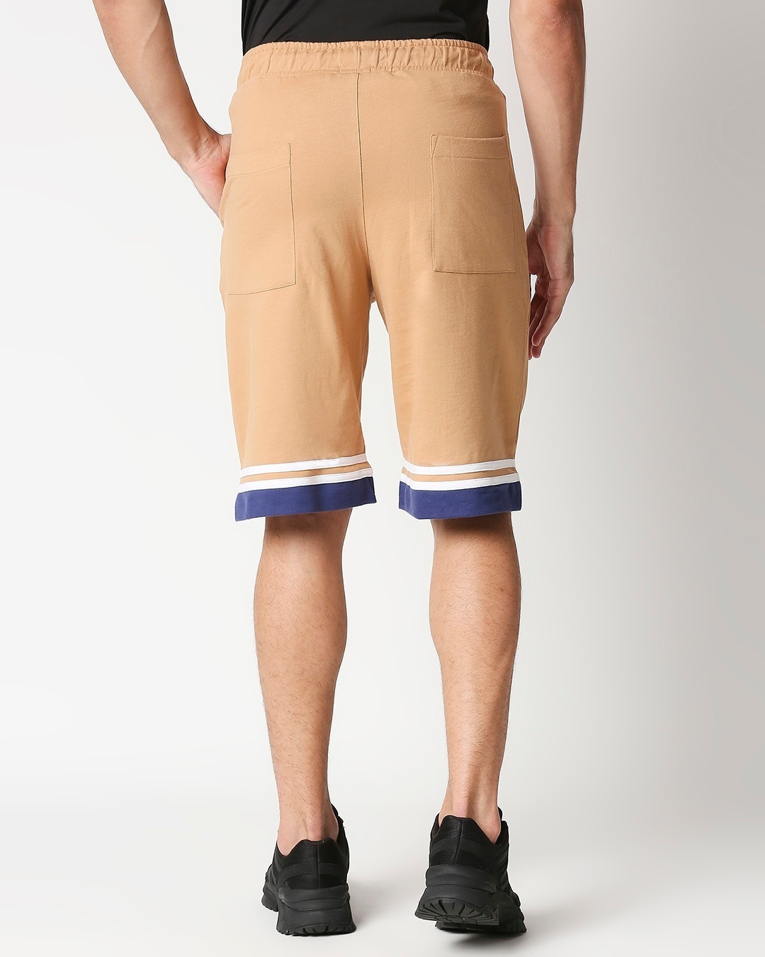 Shop Dusty Beige Men's Varsity Shorts-Full