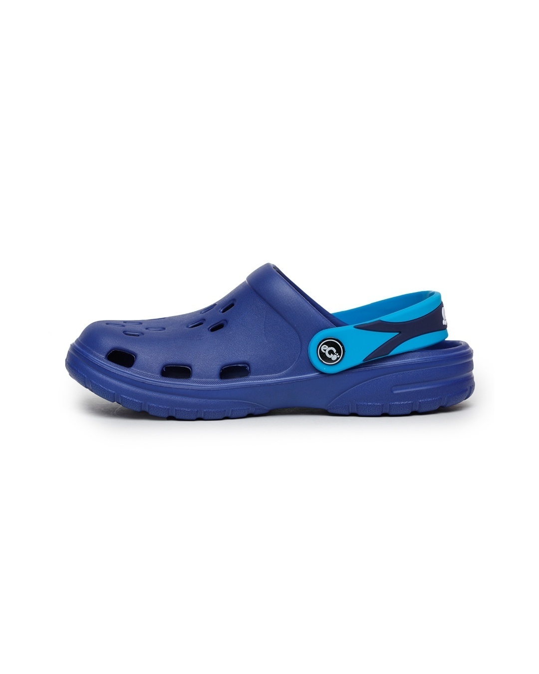 Shop Women Blue Solid Synthetic Clogs