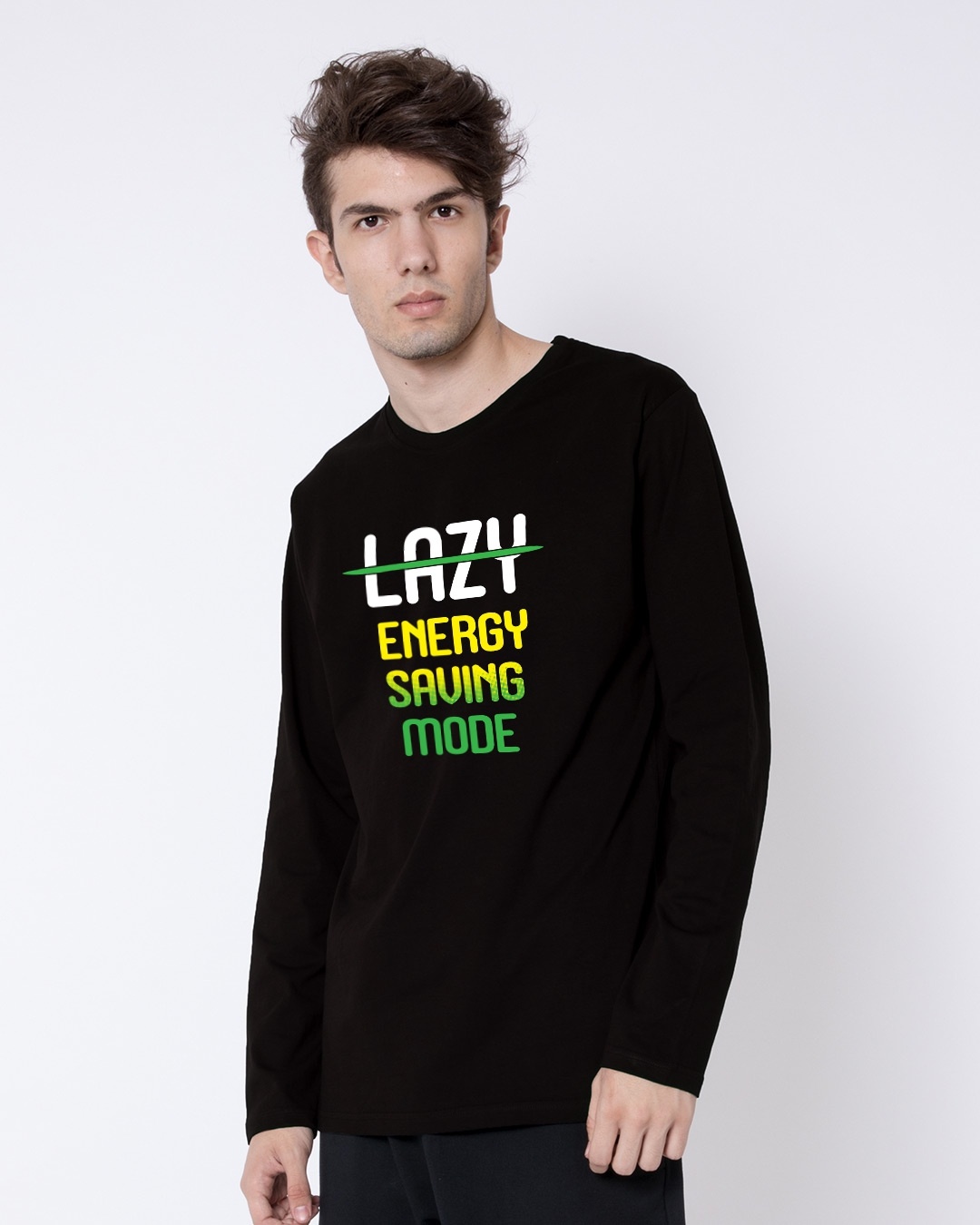 Shop Energy Saving Mode Full Sleeve T-Shirt-Back