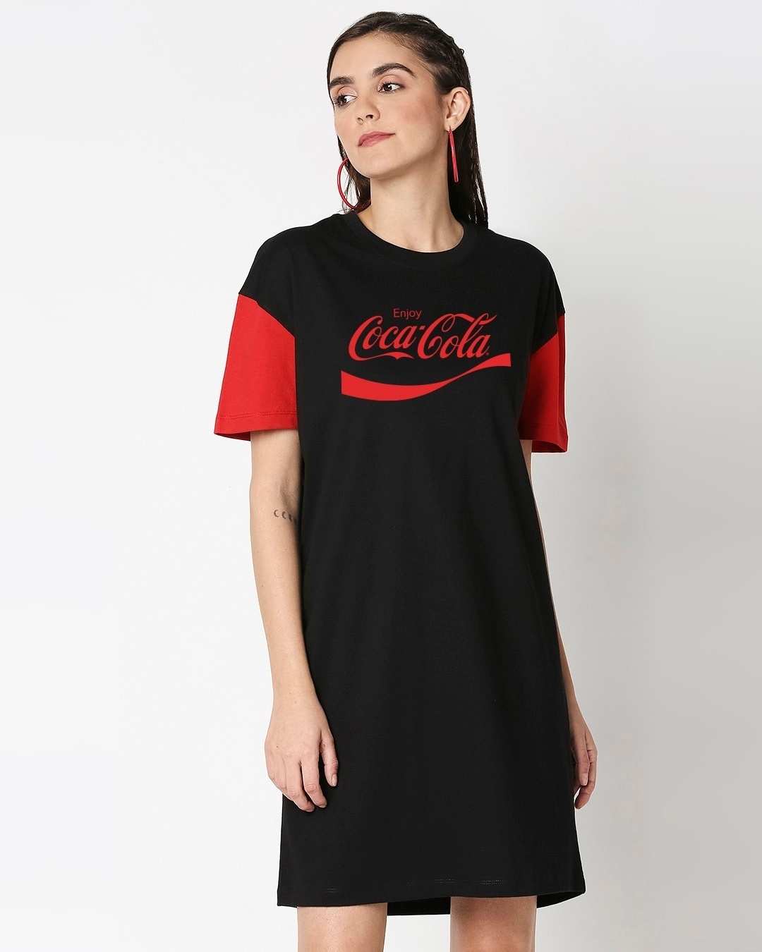 Shop Enjoy Coca-Cola Oversized Raglan Dress-Back