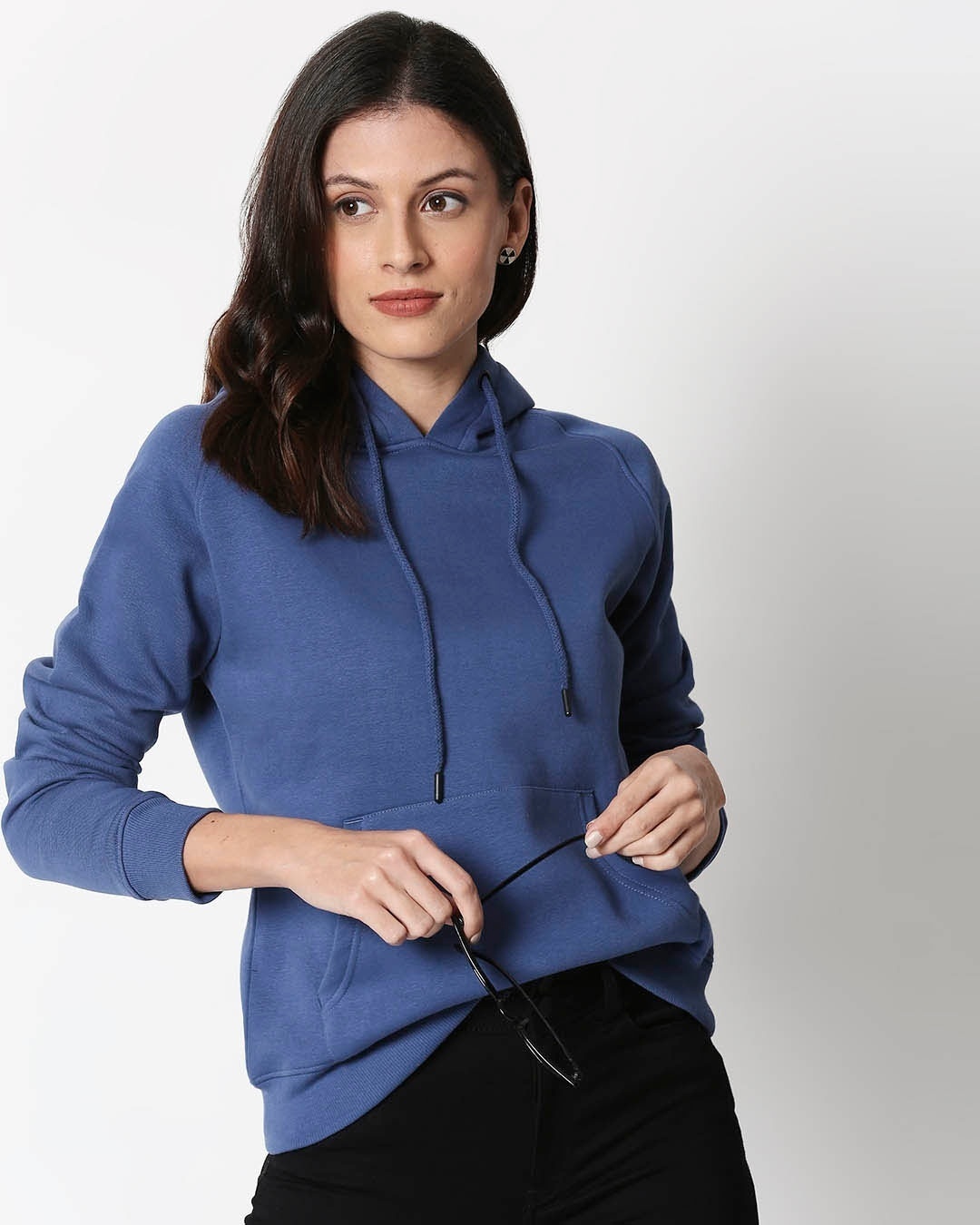 Buy Ensign Blue Basic Hoodie Sweatshirt for Women blue Online at Bewakoof