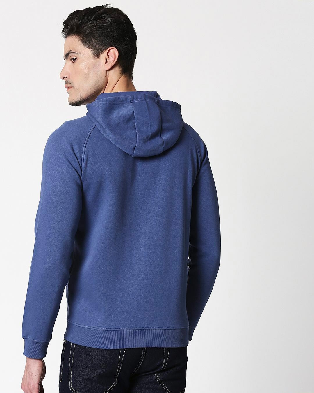 Shop Ensign Blue Cut & Sew Zipper Hoodie-Full