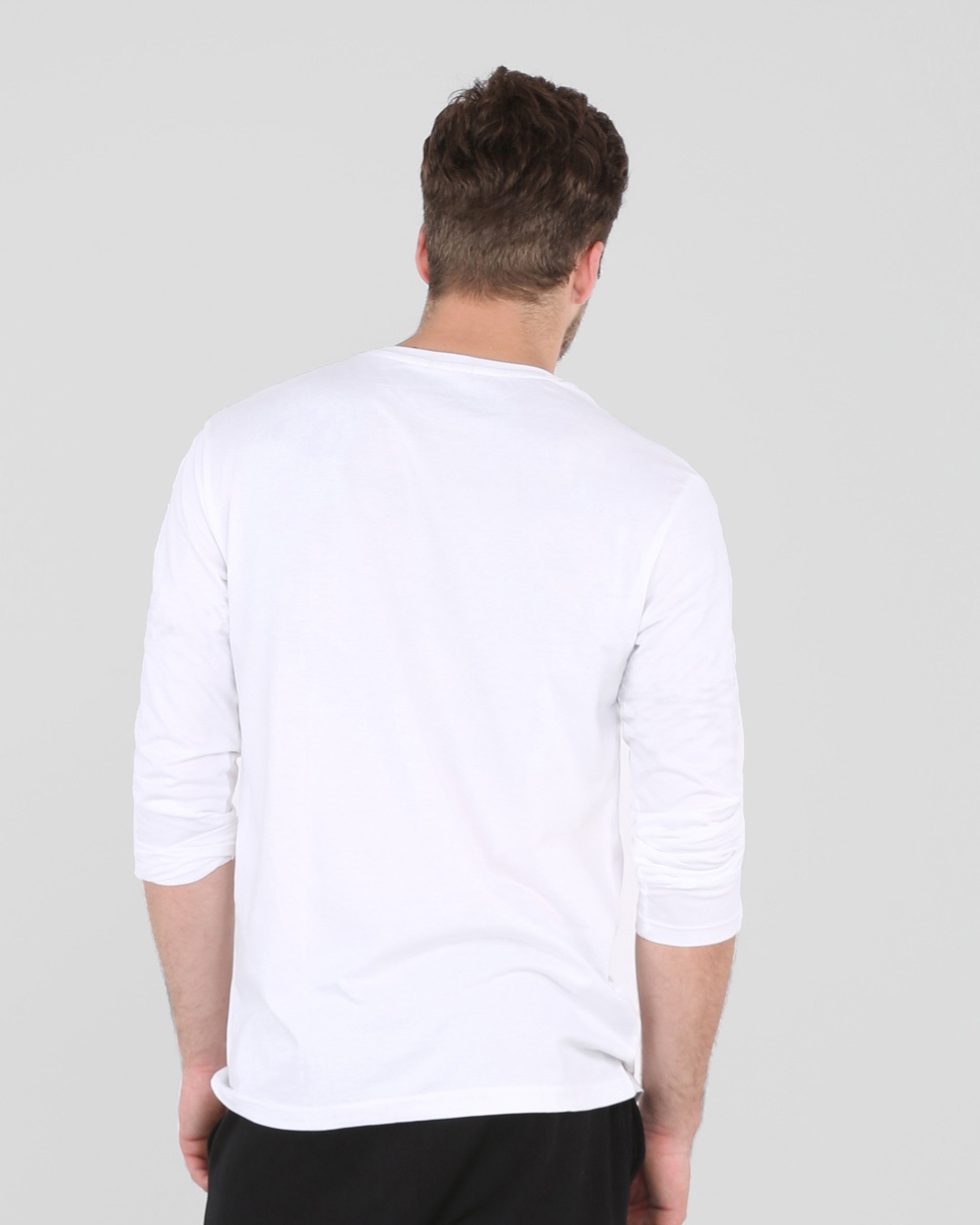 Buy Escape to outdoors Full Sleeve T-Shirt White for Men white Online ...