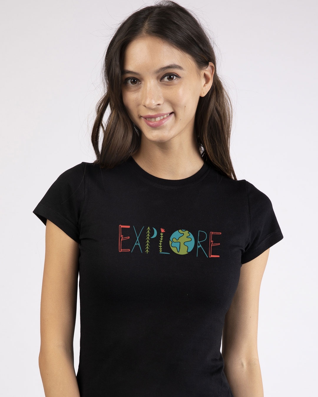 Shop Explore Colors Half Sleeve T-Shirt-Front