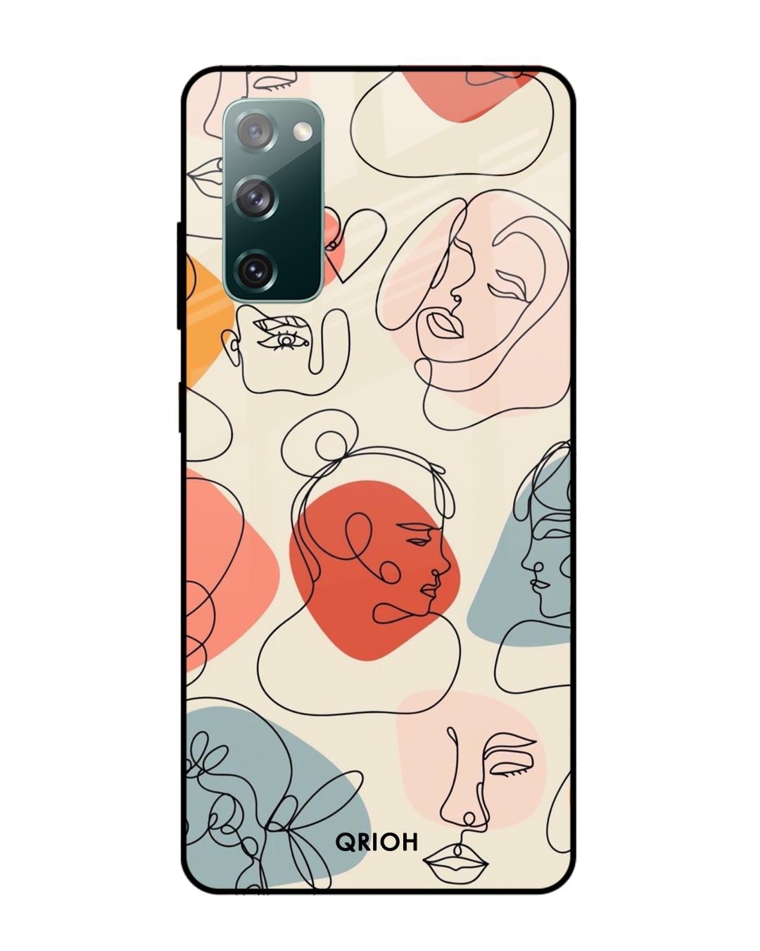 Shop Faces Printed Premium Glass Cover For Samsung Galaxy S20 FE(Impact Resistant, Matte Finish)-Front