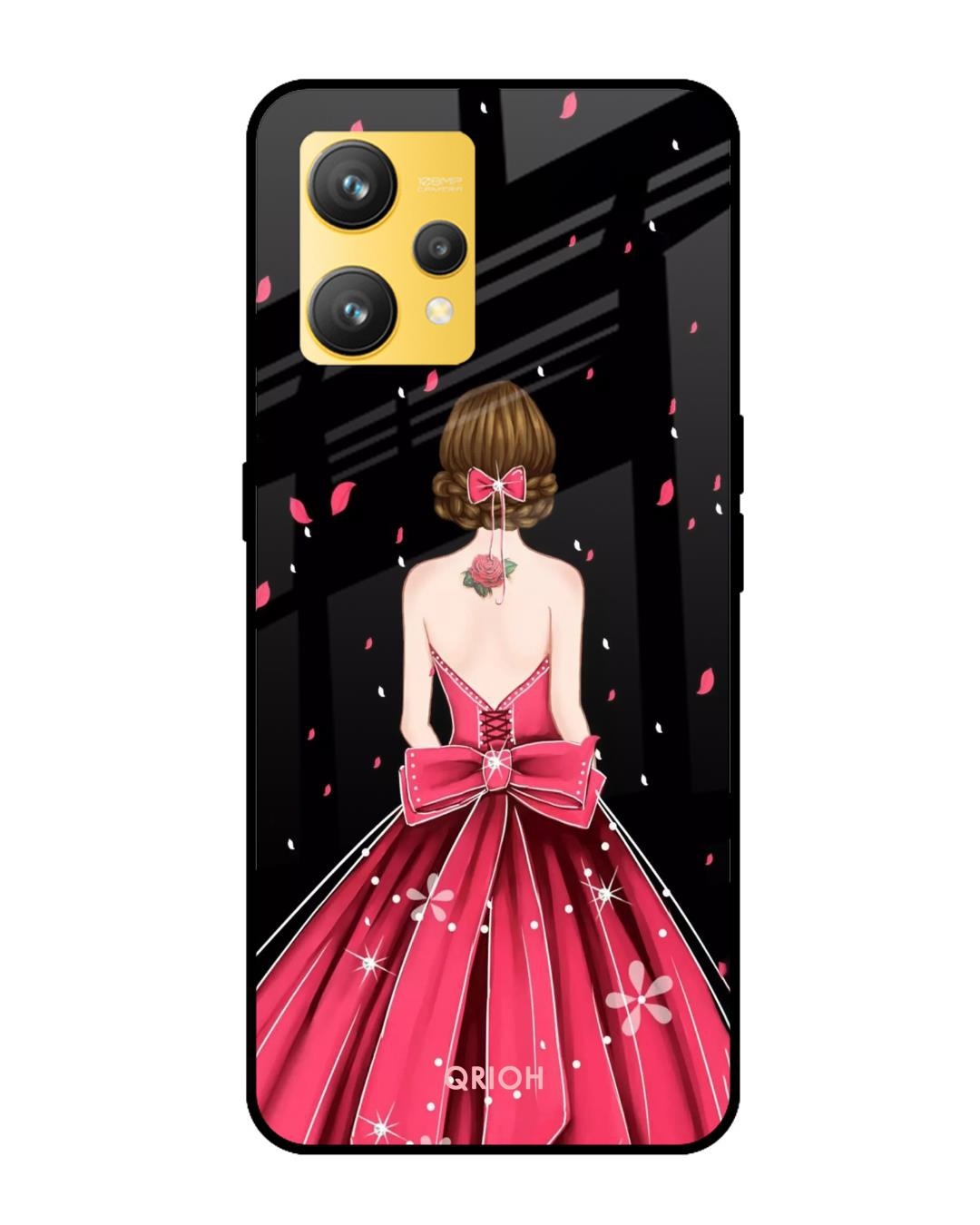 Shop Fashion Princess Printed Premium Glass Cover for Realme 9 4G (Shock Proof, Scratch Resistant)-Front