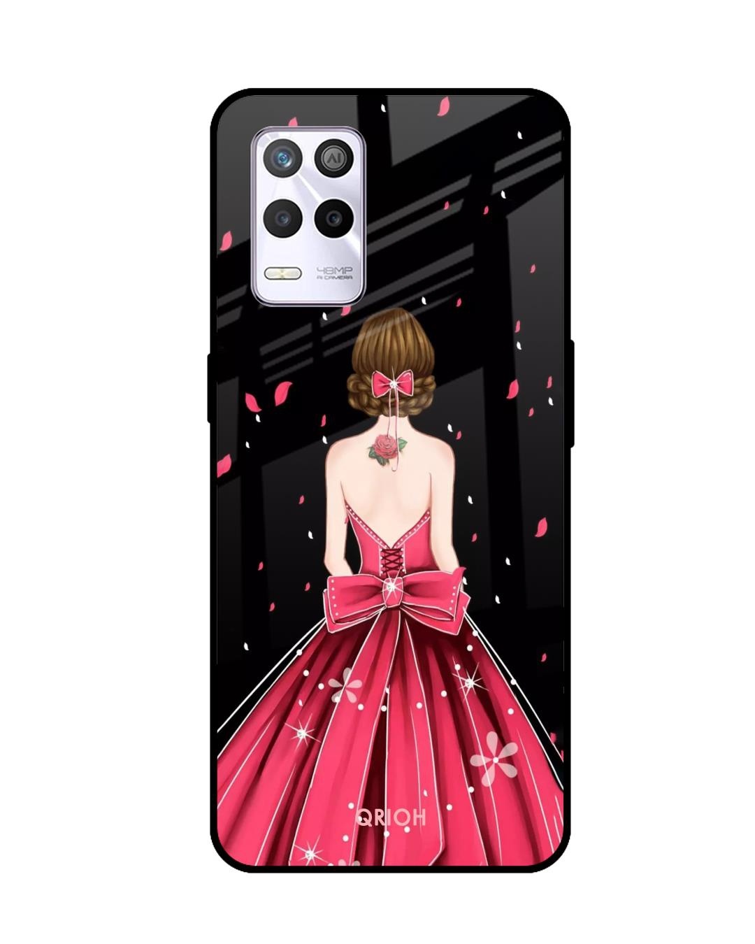 Shop Fashion Princess Printed Premium Glass Cover for Realme 9 5G (Shock Proof, Scratch Resistant)-Front
