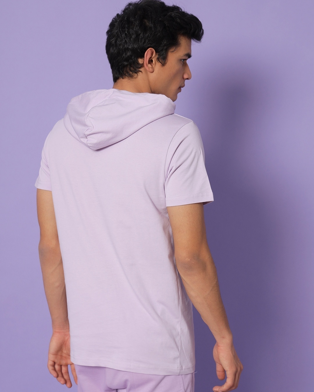 Shop Feel Good Lilac Half Sleeve Hoodie T-shirt-Design