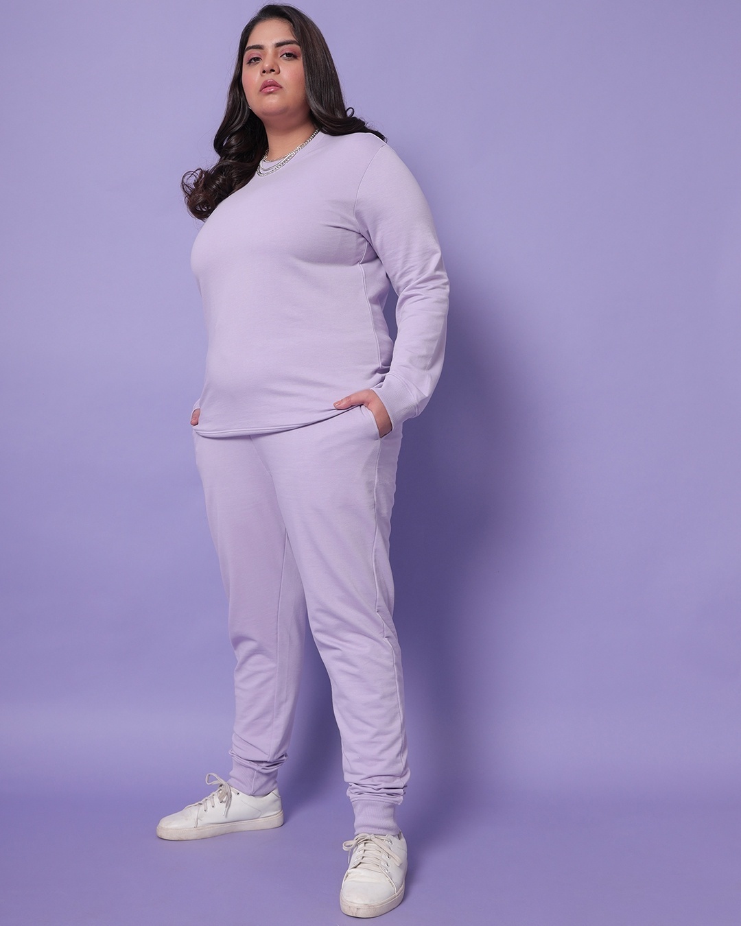 Shop Feel Good Lilac Plus Size Sweatshirt-Full