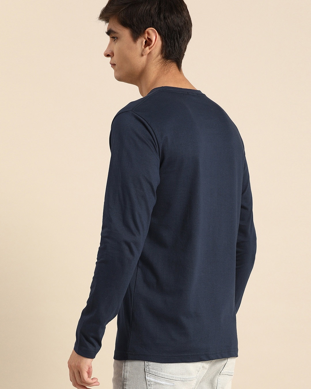 Shop Feel Most Alive Full Sleeve T-Shirt Navy Blue-Design