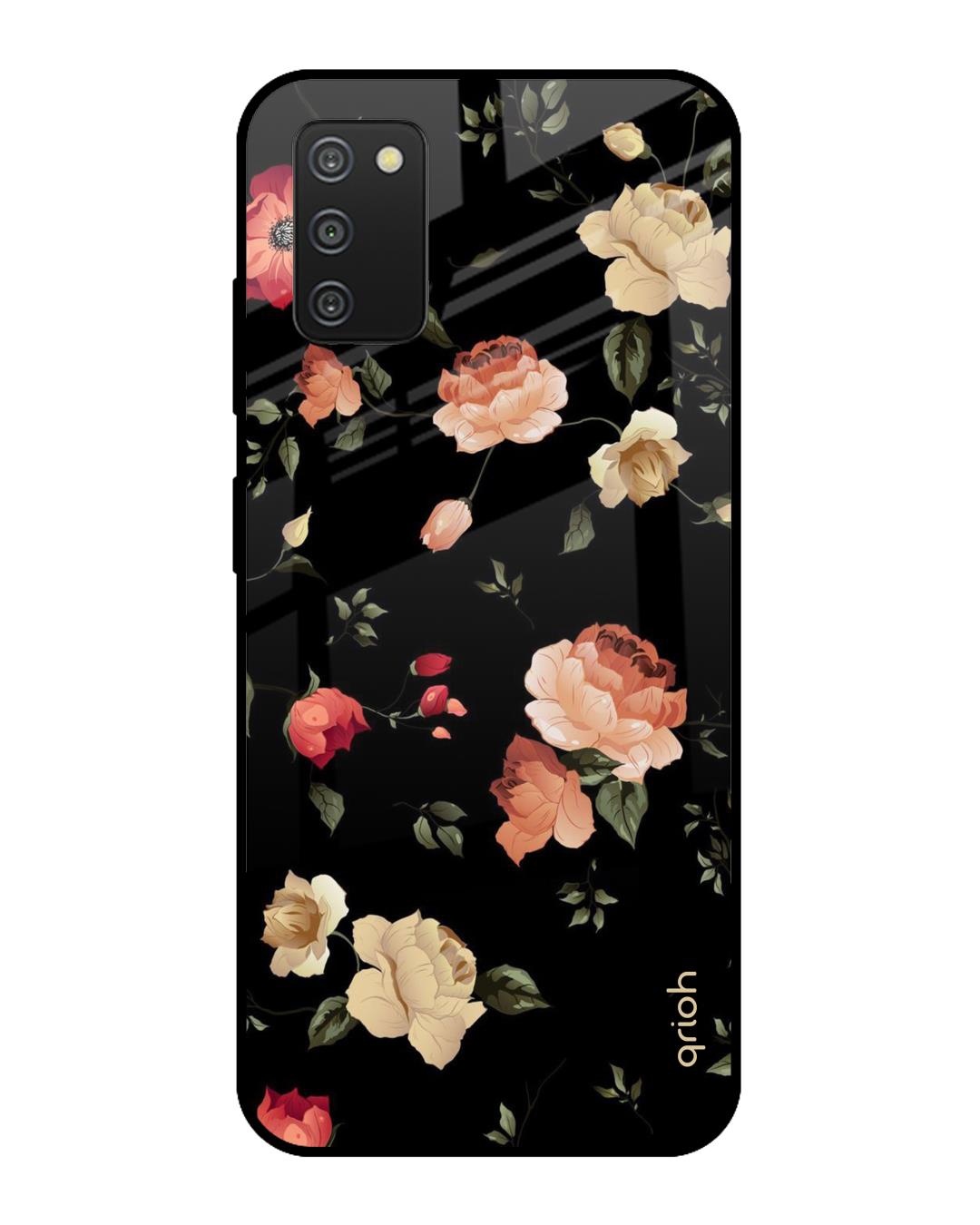 Shop Floral Printed Premium Glass Cover For  A30s(Impact Resistant, Matte Finish)-Front
